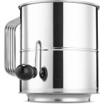 Yzmrbdqc - tamis � farine 8 tasses � manivelle rotative en acier inoxydable, tamis � sucre avec 16 tamis ...