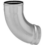 Tuyau de descente coud  72 degrs galvanis, avec bourrelet tuyau coud haute protection contre la ...