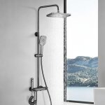 Zamery - colonne de douche gris systme de douche ensemble de mitigeur douche en acier inoxydabletagre ...
