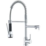 Zamery - mitigeur de cuisine avec douchette extractible 2 jets chrom, robinet de cuisine mitigeur robinet ...