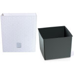 Zanvic - prosperplast rato 15, 8 litres avec bac de plantation blanc 32 x 32 x 32, 5 cm. - blanc