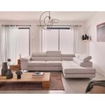 Bestmobilier - zaria - canap� d'angle droit - convertible avec coffre et t�ti�res r�glables - 5 places ...