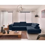 Bestmobilier - zaria - canap� d'angle droit - convertible avec coffre et t�ti�res r�glables - 5 places ...