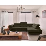 Bestmobilier - zaria - canap� d'angle droit - convertible avec coffre et t�ti�res r�glables - 5 places ...