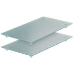 Zeller - 26207 planche  dcouper en verre pour plaque vitrocramique 4 feux lot de 2 52 x 30 x 3 cm