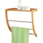 Zeller - porte - serviette + tagre de salle de bain, 2 en 1