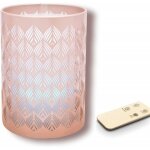 Zen arme - diffuseur de parfum ultrasonic vienne en mtal et verre avec tlcommande - rose poudr - ...