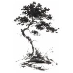 Sud trading - autocollant mural pin en aquarelle