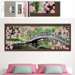 Autocollant mural jardin zen en trompe l'oeil