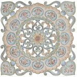 Item - bas relief en bois motif fleur Item - bas relief en bois motif fleur