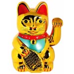 Out of the blue - chat porte bonheur en pvc dor