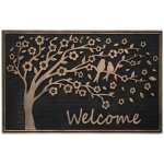 Zen et ethnique - essuie - pieds welcome 75 cm