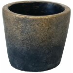 Petit cache pot de fleurs en ciment gris et or Petit cache pot de fleurs en ciment gris et or