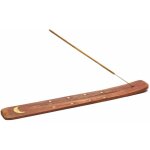 Porte bton d'encens en bois motif lune