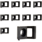 Zenitech ? lot de 10 embases � visser ? noir ? fixation rapide pour tubes ? compatible colliers de serrage ...