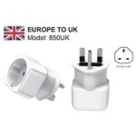 Adaptateur prise voyage france / ue vers angleterre / uk - 2 broches europe vers 3 broches uk - blanc ... Adaptateur prise voyage france / ue vers angleterre / uk - 2 broches europe vers 3 broches uk - blanc ...