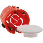 Bo�te applique murs creux placo �40x40mm - rouge zenitech