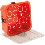Zenitech - boîte de dérivation cloison sèche 100x100x40mm - rouge Zenitech - boîte de dérivation cloison sèche 100x100x40mm - rouge