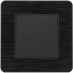 Bouton poussoir complet 10a - m�tal noir bross� - kouro zenitech