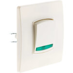 Zenitech - bouton poussoir voyant borne - auto vis + griffes - blanc - diwone