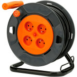 Zenitech - enrouleur bricolage 4 prises 16a 3g1, 5mm 25m - orange