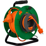 Zenitech - enrouleur jardin ip44 20m prise 16a 2p + t et coupe circuit - vert / orange Zenitech - enrouleur jardin ip44 20m prise 16a 2p + t et coupe circuit - vert / orange