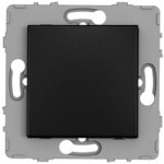 Interrupteur va et vient 10a encastrable - � composer - m�tal noir bross� - kouro zenitech