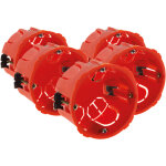 Lot 5 botes placo 65x40mm appareillage vis et griffes - rouge zenitech