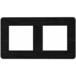 Plaque de finition double - m�tal noir - kouro zenitech