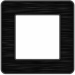 Plaque de finition simple - m�tal noir - kouro zenitech