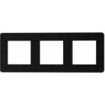 Plaque de finition triple - m�tal noir - kouro zenitech