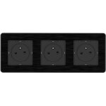 Prise 2p + t 3x16a - easy eject complet - m�tal noir bross� kouro zenitech