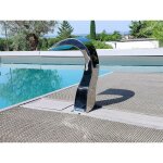 Cascade inox 316 fontaine piscine bassin modle mini demi coeur hauteur 30cm / largeur 16cm / profondeur ...