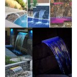 Lame d'eau cascade en acrylique largeur 90cm / avec leds intgres / tlcommande et coffret transformateur ...