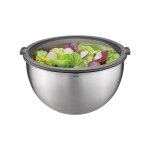 Gefu - lot de 3 saladiers 1l / 2, 5l / 4, 5l avec couvercle hermtique inox 89430