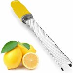 Zesteur r�pe � fromage en acier inoxydable avec housse de s�curit� - jaune[a + + + ]