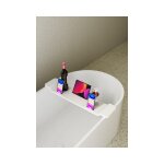 Zeza solid pont de baignoire - 86x18x4. 8 cm - solid surface - blanc mat