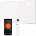 Zmh - chauffage mural infrarouge avec thermostat - 450 watts chauffage infrarouge autonome mural chauffage ...