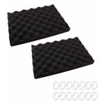 Zodiac - brosses mousse noires + clips connexion pour robot