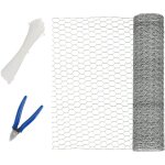 Zolginah - ineasicer grillage hexagonal galvanis� de 40 cm x 10 m avec 100 attaches de c�ble et 1 coupe ...