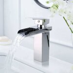 Zolginah - robinet salle de bain cascade, mitigeur lavabo chrom�, ultra - large 6cm, eau froide & chaude ...
