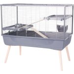 Zolux - cage grillag�e sur pieds pour lapins et rongeurs neolife 100 l gris