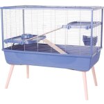 Zolux - cage rongeur surleve nolife - 2 tages pour lapin - 99 x 54 x 92 cm - bleu