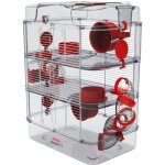 Zolux - cage trio rody3. couleur grenadine pour rongeur