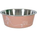 Zolux - ecuelle antid�rapante rose pour chiens love dog 1200 ml
