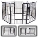 Zoomundo parc enclos pour chiot - 8 panneaux - xl - black edition Zoomundo parc enclos pour chiot - 8 panneaux - xl - black edition