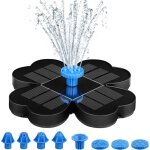 Fontaine solaire 3, 5 w, bain d'oiseaux solaire, pompe avec panneau de fleurs, fontaine solaire pour ...