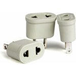 Zvd - 3pcs adaptateur fr vers us - convertisseur prise europeénne vers fiche américaine - blanc Zvd - 3pcs adaptateur fr vers us - convertisseur prise europeénne vers fiche américaine - blanc