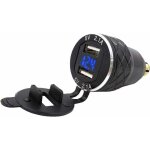 Zvd - adaptateur double 5 v 2, 1 a din vers usb - chargeur usb en alliage d'aluminium pour moto europenne ...