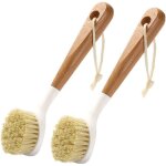 Zvd - brosse  vaisselle 2 pices brosse  vaisselle en bois  long manche brosse de nettoyage en sisal ...